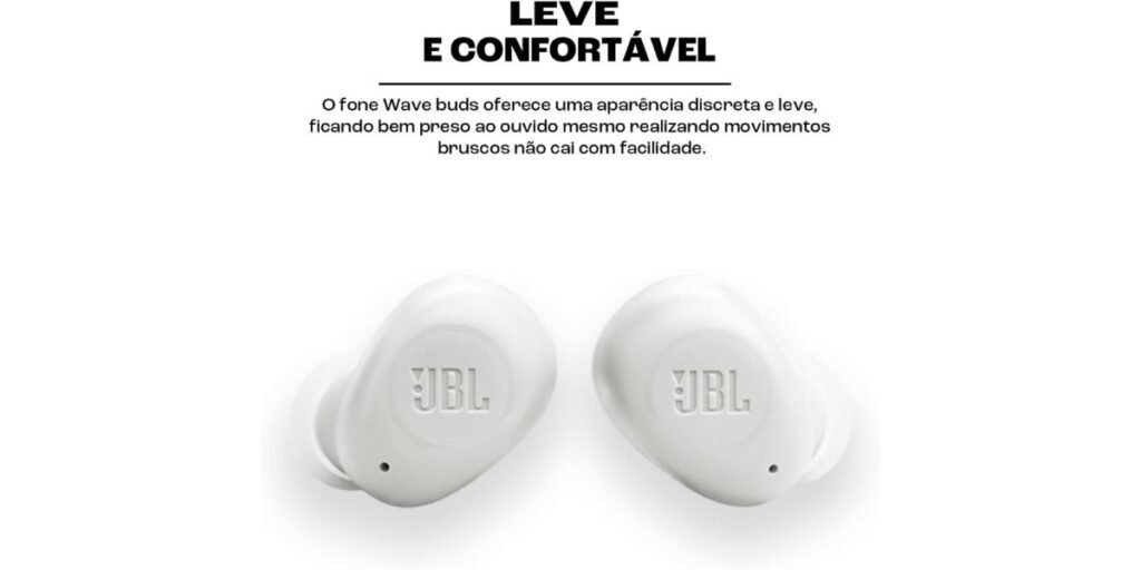 JBL Wave Buds TWS -Leve e Confortável